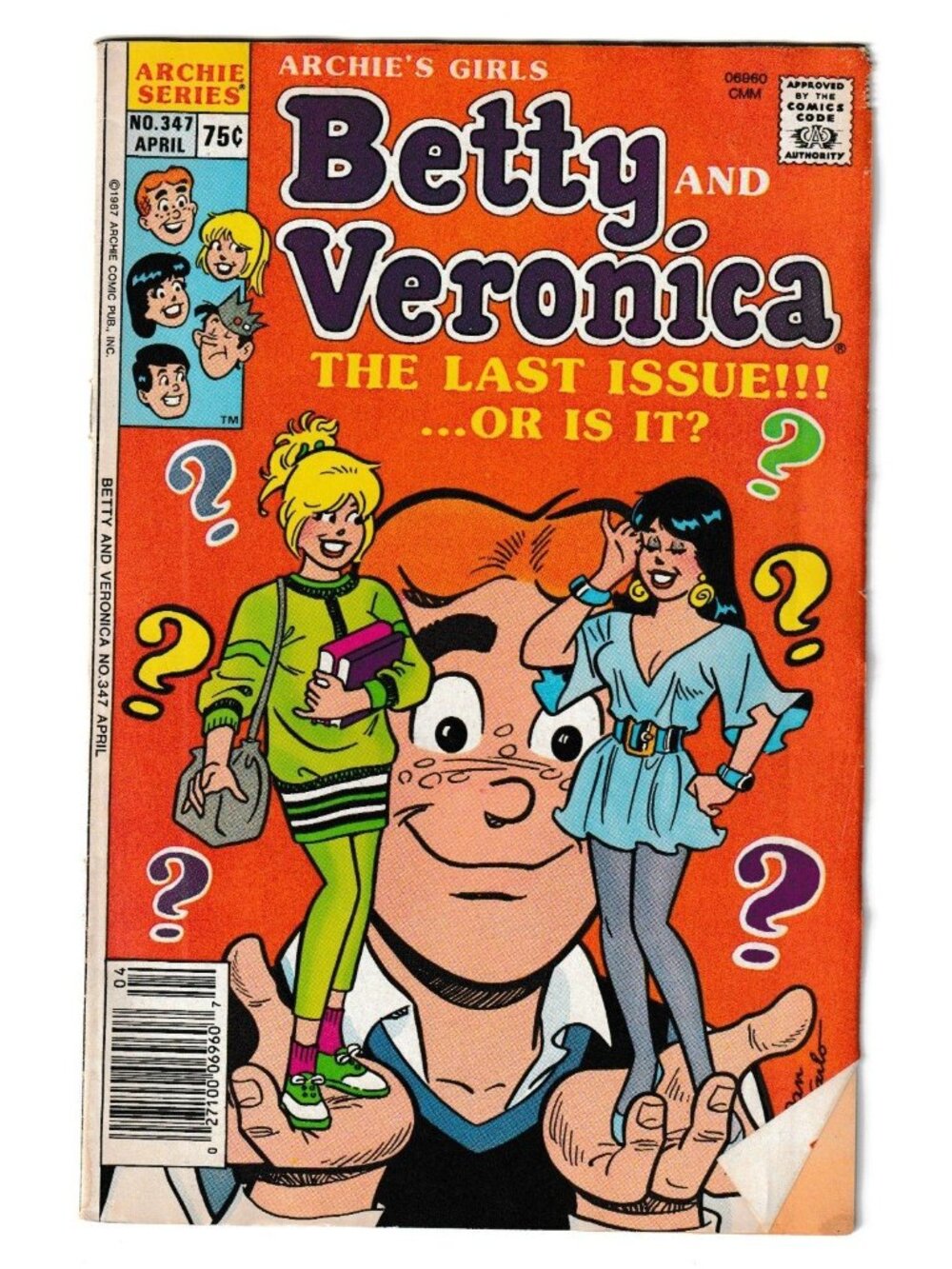 Vintage 1987 Archie #347 Betty and Veronica Comic | "The Last Issue" | Rare 1986